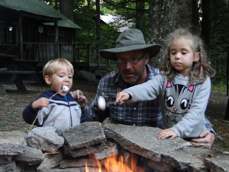 roasting marshmallows
