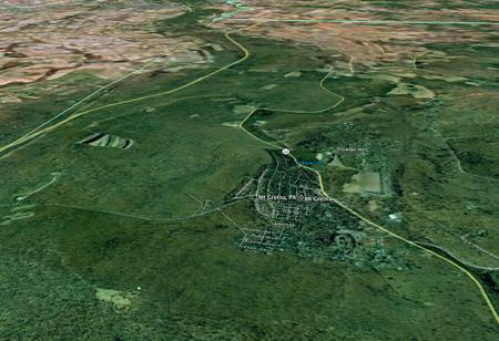 Gretna aerial from Google maps